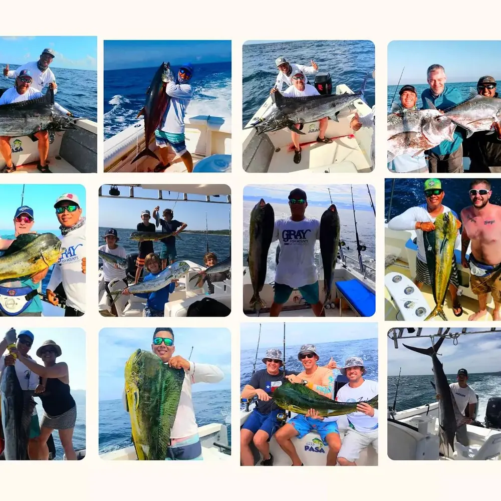 Collage de fotos de clientes y capturas